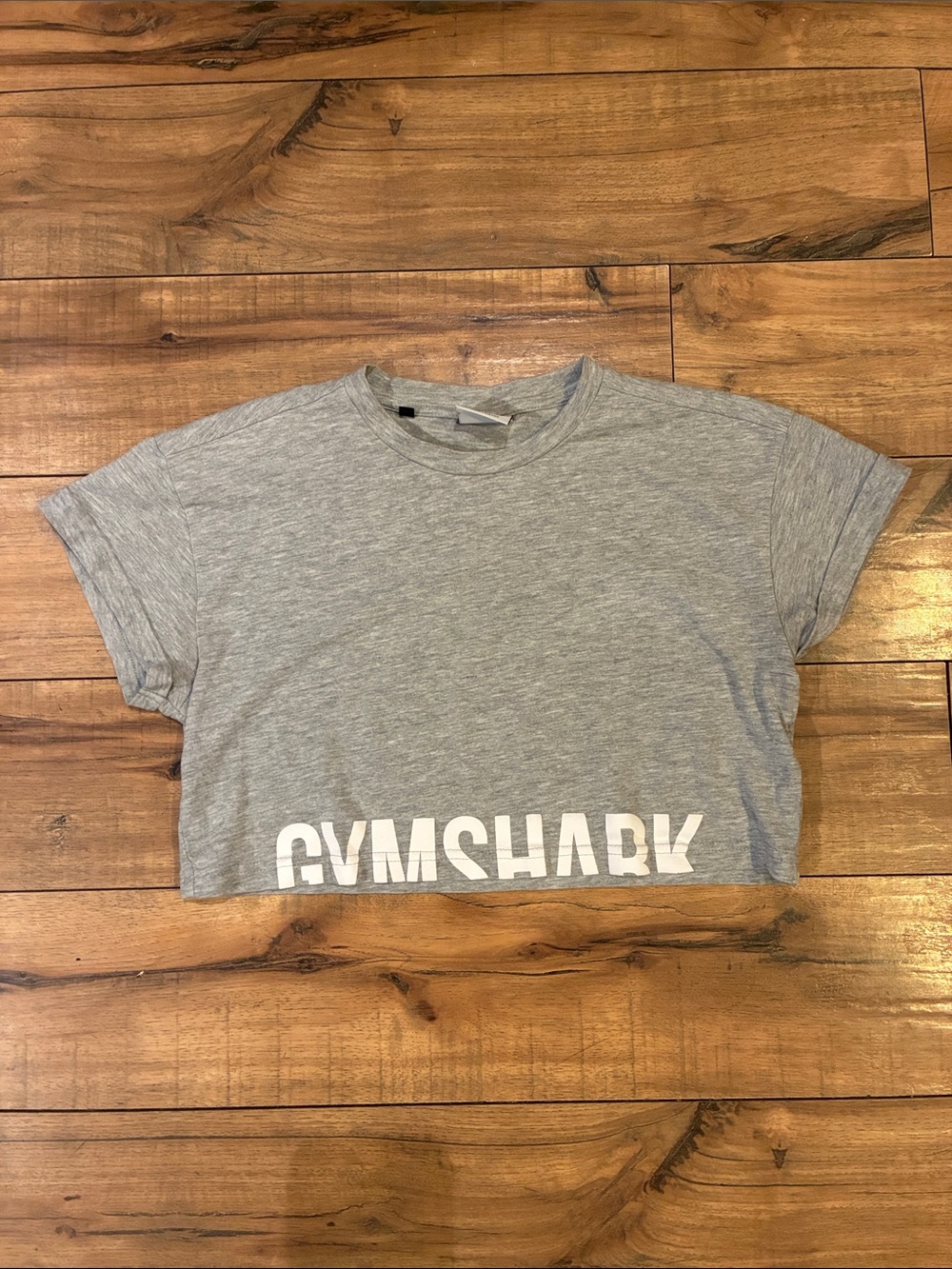 Gymshark Grey Logo Crop Tee